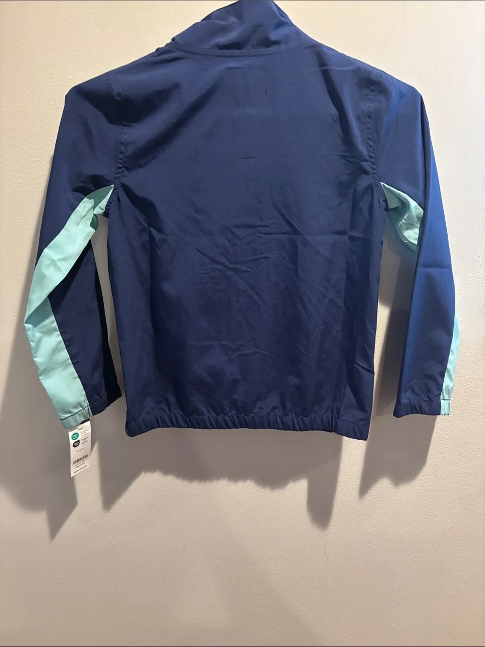 OshKosh B'gosh Navy & Light Blue Kids' Zip-Up Rain Jacket